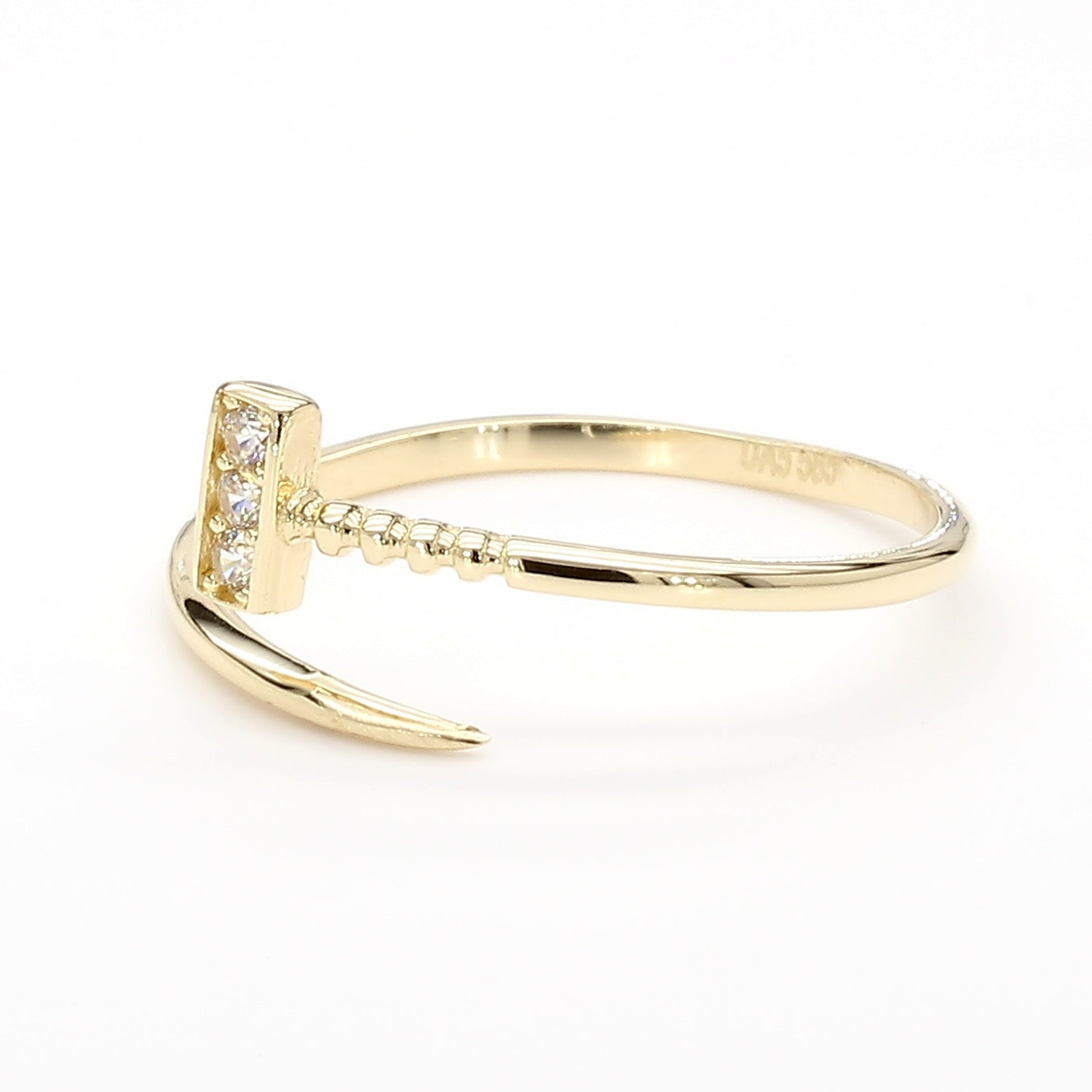 Crystal Bar Open Ring