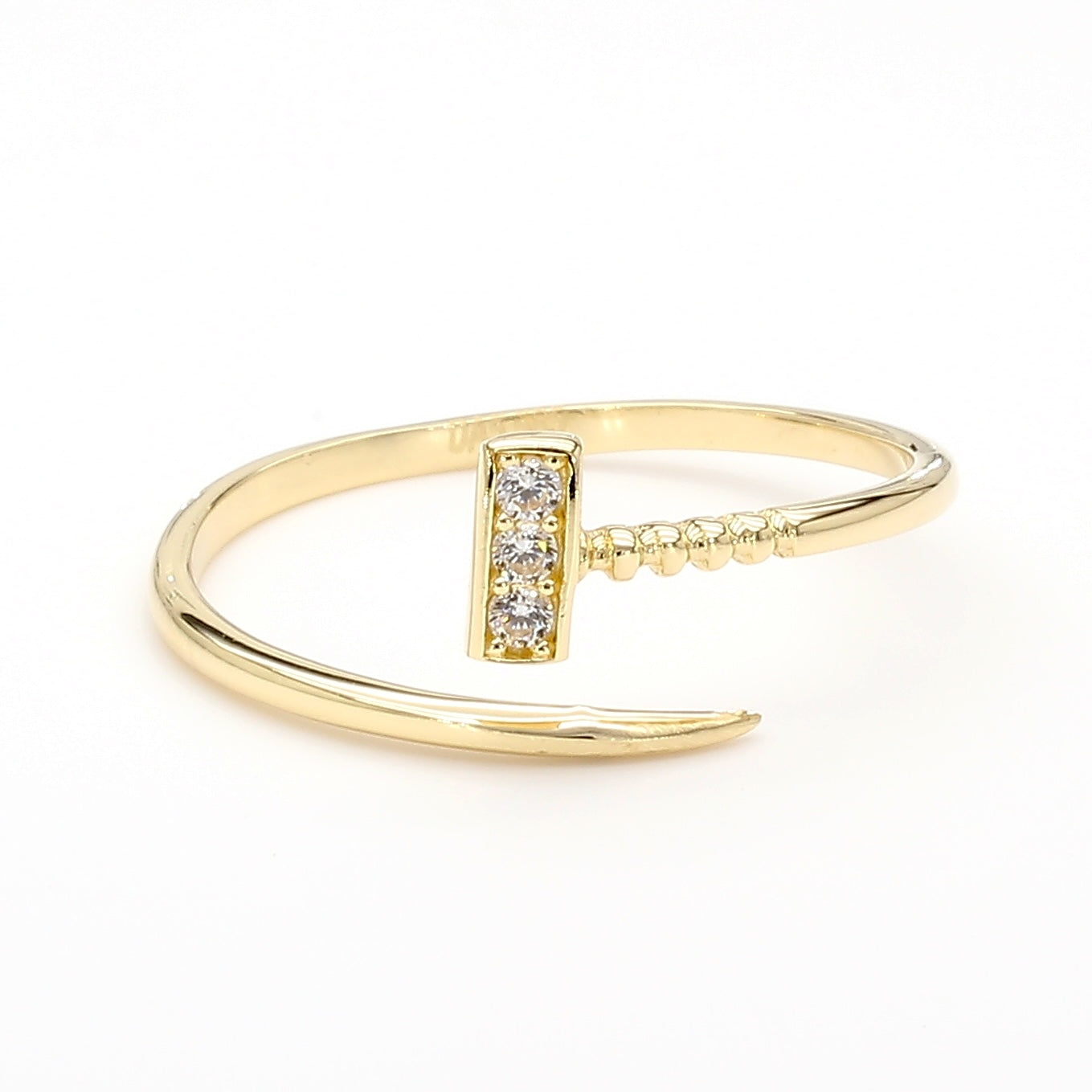 Crystal Bar Open Ring